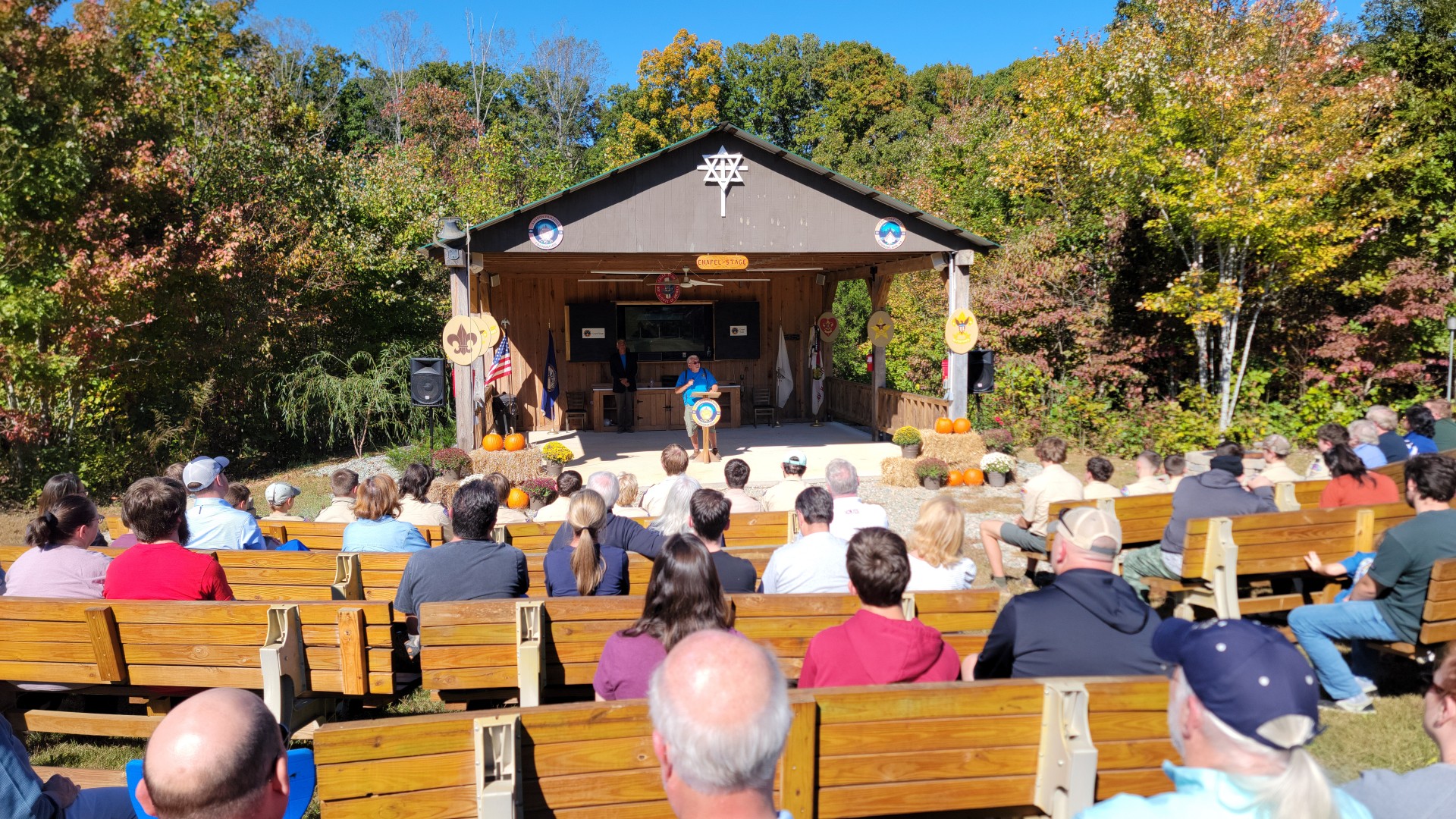 Rodney Parsons speaks during Camp Parsons dedication